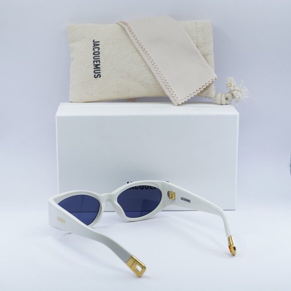 Jacquemus OVALO JAC/4 C7 Cat Eye Sunglasses - White\\Blue main image 8